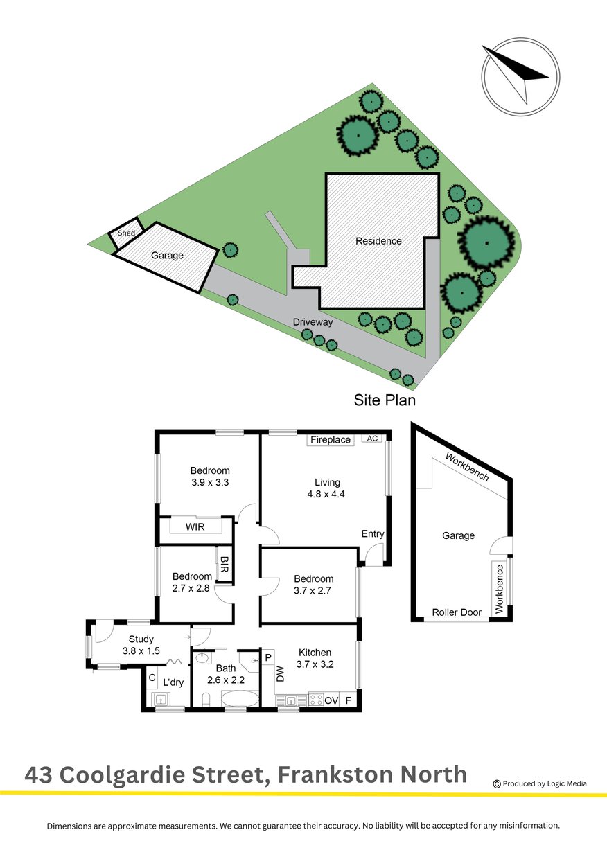 Floor plan and site plan